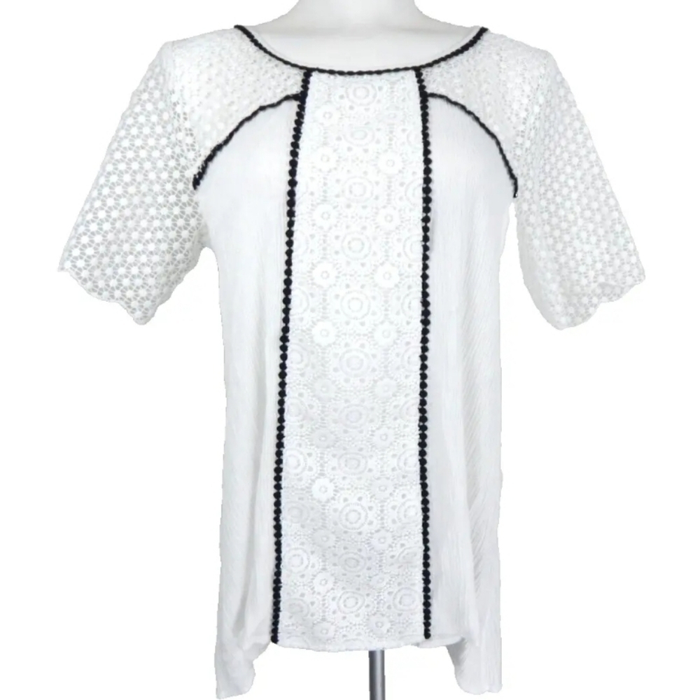 Sundance Crinkle Gauze Lace Top